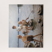 Puzzle Albert Edelfeue - Les garçons jouent sur le rivage (Vertical)