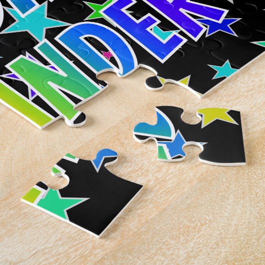 Puzzle "ALEXANDER" Prénom, amusant "HEUREUX ANNIVERSAIRE" (Côté)