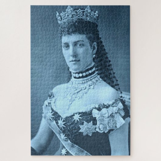 Puzzle Alexandra de Danemark en bleu (Vertical)