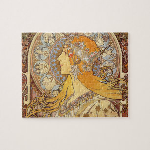 Puzzle Alfonse Mucha Zodiaque Art Nouveau Femme