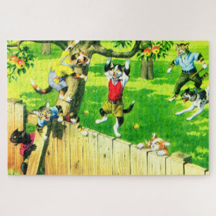 Puzzle Alfred Mainzer chats escalade un pommier