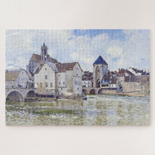Puzzle Alfred Sisley Bâtiments et ponts avec l'eau (Horizontal)