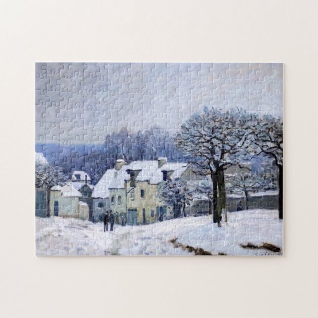 Puzzle Alfred Sisley - Place Chenil à Marly, Effet Neige (Horizontal)