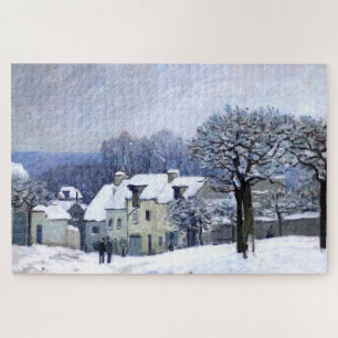 Puzzle Alfred Sisley Place du Chenil à Marly, neige
