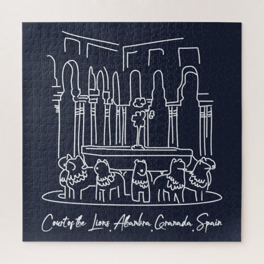 Puzzle Alhambra Court of the Lions 1 (Vertical)