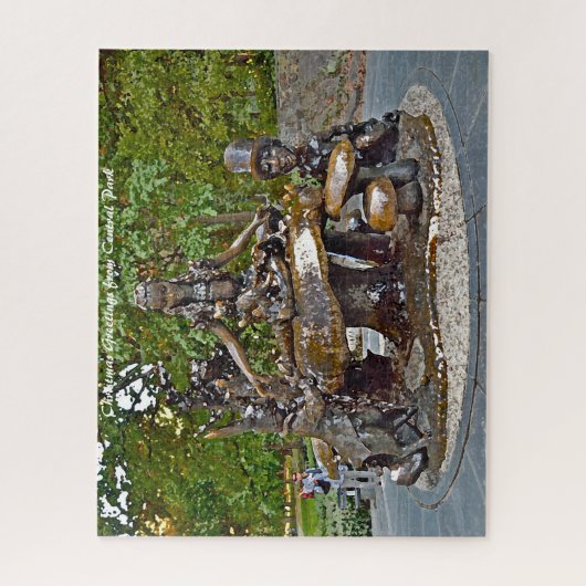 Puzzle Alice à Central Park.Salutations de Noël (Vertical)