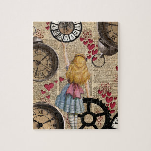 Puzzle Alice au pays des merveilles voyageant à temps
