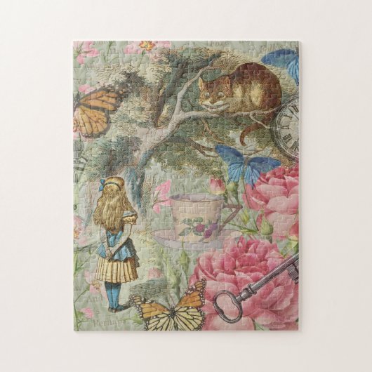 Puzzle Alice Cheshire Chat Wonderland Tree Garden (Vertical)
