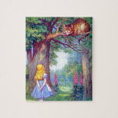 Puzzle Alice et le chat de Cheshire polychrome (Vertical)