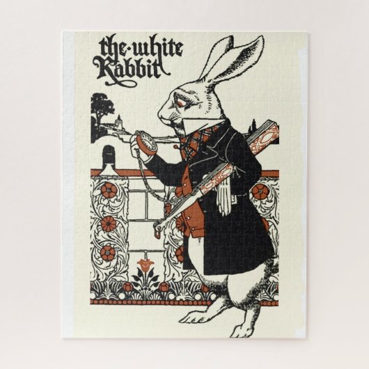 Puzzle Alice Lapin Blanc Classique Wonderland (Vertical)