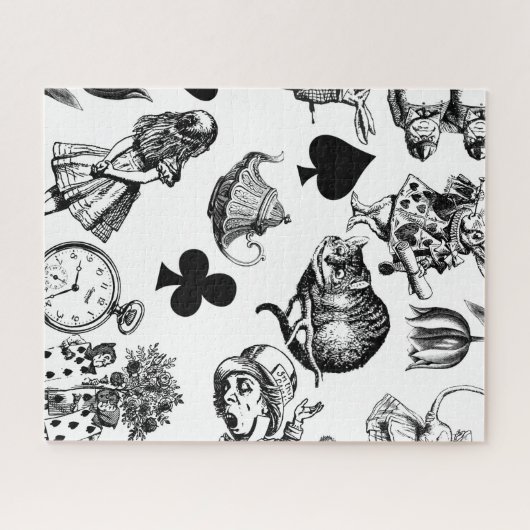 Puzzle Alice White Rabbit Wonderland Classic (Horizontal)