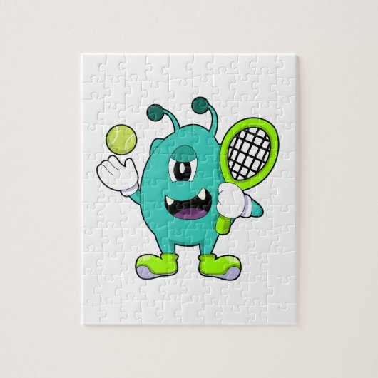 Puzzle Alien à Tennis avec raquette de tennis (Vertical)
