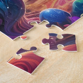 Puzzle Alien Cat Adventure dans une forêt spatiale Imagin (Côté)