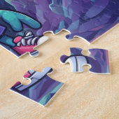 Puzzle Alien de paix mignon et vaisseau spatial (Côté)