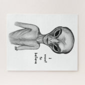Puzzle Alien gris, je veux croire (Horizontal)