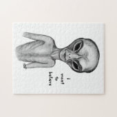 Puzzle Alien gris, je veux croire (Horizontal)