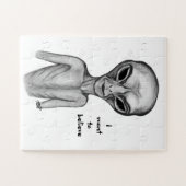 Puzzle Alien gris, je veux croire (Horizontal)