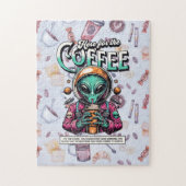 Puzzle Alien ici pour le café (Vertical)