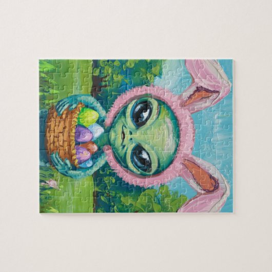 Puzzle Alien Lapin de Pâques (Horizontal)