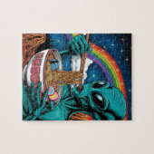 Puzzle Alien Mangeant des nouilles (Horizontal)