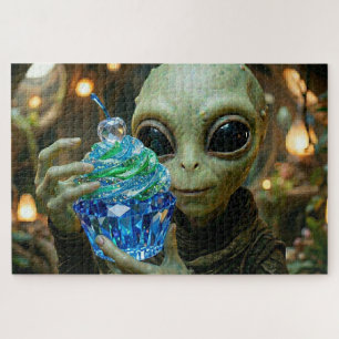 Puzzle Alien Stellaire dans un Gâteau Cristallin de Batea
