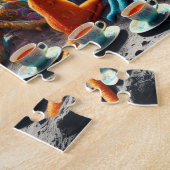Puzzle Alien Tea Party Whimsical Extraterrestrial Cosmic (Côté)