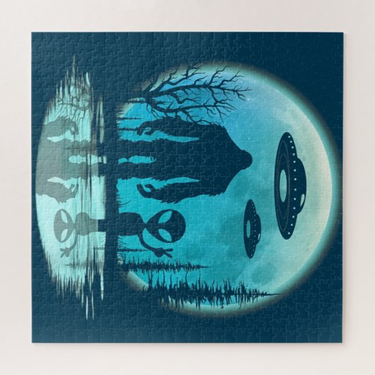 Puzzle Alien UFO Bigfoot (Horizontal)