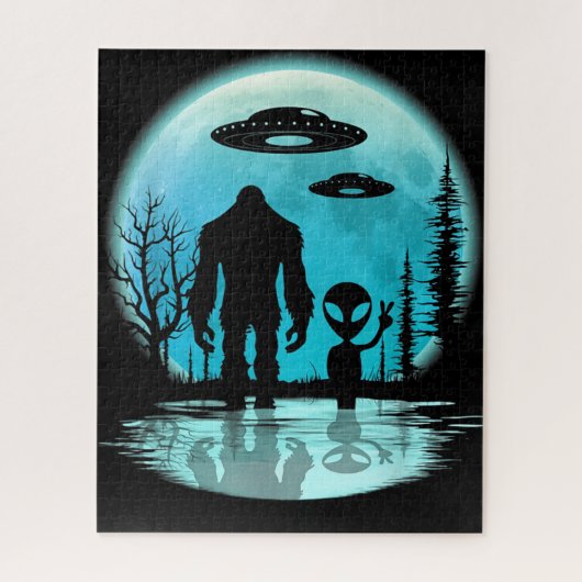Puzzle Alien UFO Bigfoot (Vertical)