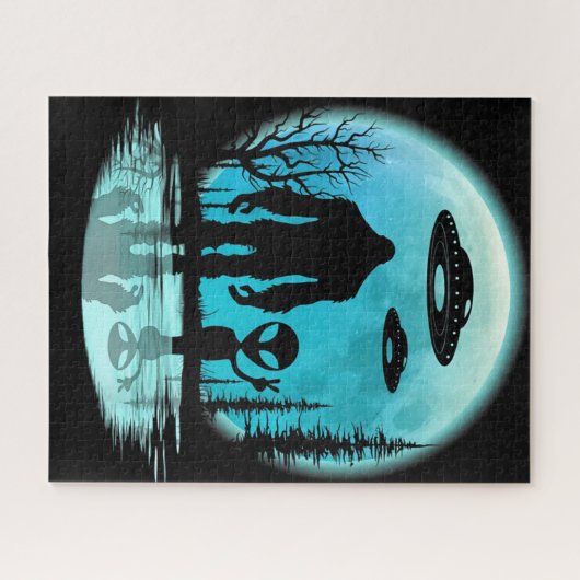 Puzzle Alien UFO Bigfoot (Horizontal)