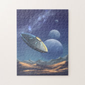 Puzzle Alien ufo dans l'espace (Vertical)