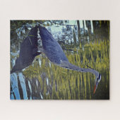 Puzzle Alimentation de héron dans l'étang à RHS Wisley, R (Horizontal)