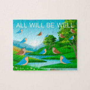 Puzzle All Will Be Well River Trees Birds Nature, Age 6