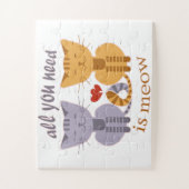 Puzzle All you need is meow Valentine cats (Vertical)