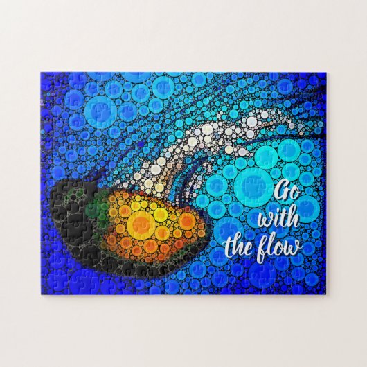 Puzzle Aller avec Flow Fun Ocean Jellyfish Circle Art (Horizontal)