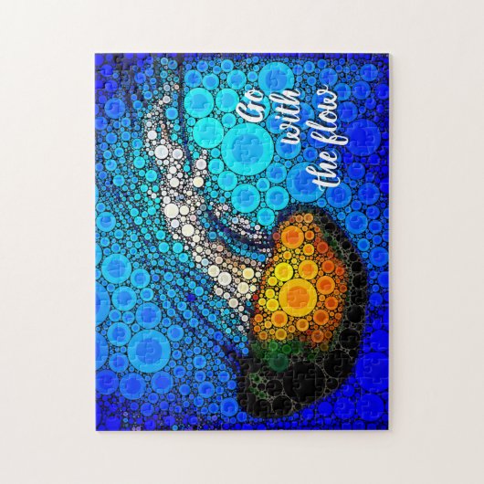 Puzzle Aller avec Flow Fun Ocean Jellyfish Circle Art (Vertical)