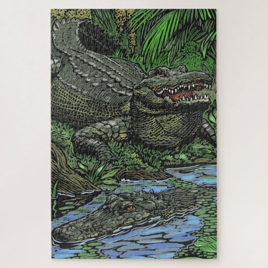 Puzzle Alligator (Vertical)