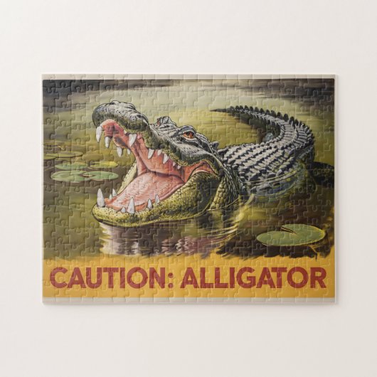 Puzzle Alligator - Illustration de prudence Vintage inspi (Horizontal)