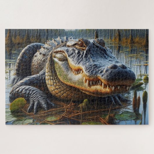 Puzzle Alligator mâle dans le marais (Horizontal)