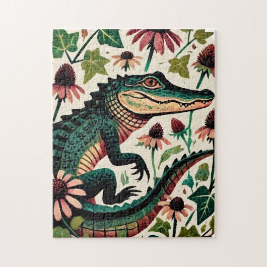 Puzzle Alligator vintage (Vertical)