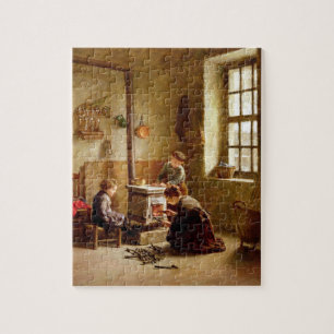 Puzzle Allumant le fourneau, 1886 (huile sur le panneau)