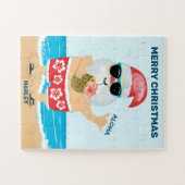 Puzzle Aloha Hawaiian Père Noël Beach Enfants Noël (Horizontal)