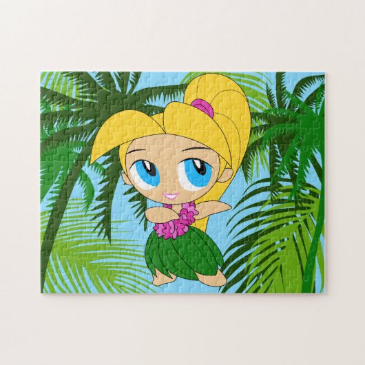 Puzzle Aloha Honeys Hawaiian Blond Hula Girl (Horizontal)