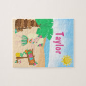 Puzzle Aloha Luau Beach Blonde Coiffeuse fille Jigsaw Puz (Horizontal)