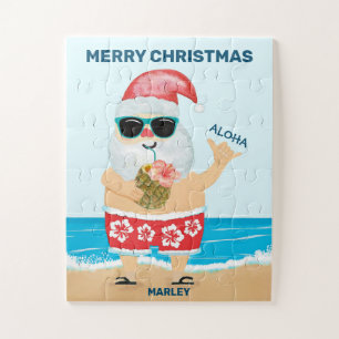 Puzzle Aloha Noël Hawaïen Santa Plage Enfants