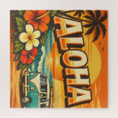 Puzzle Aloha Tropical Island Sunset Artwork (Horizontal)