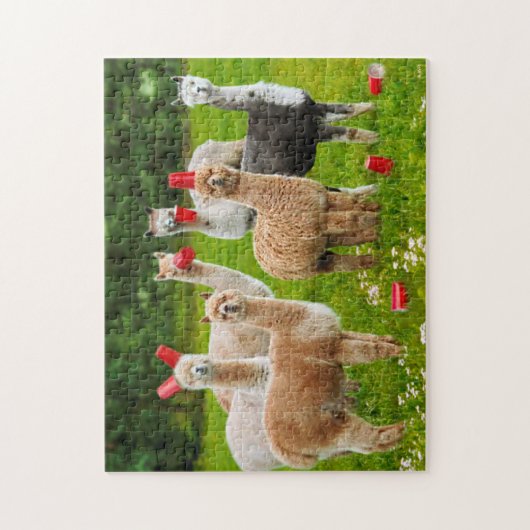 Puzzle Alpacas Avec Coupes Rouges (Vertical)