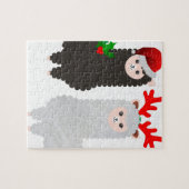 Puzzle alpacas de rennes de noël (Horizontal)