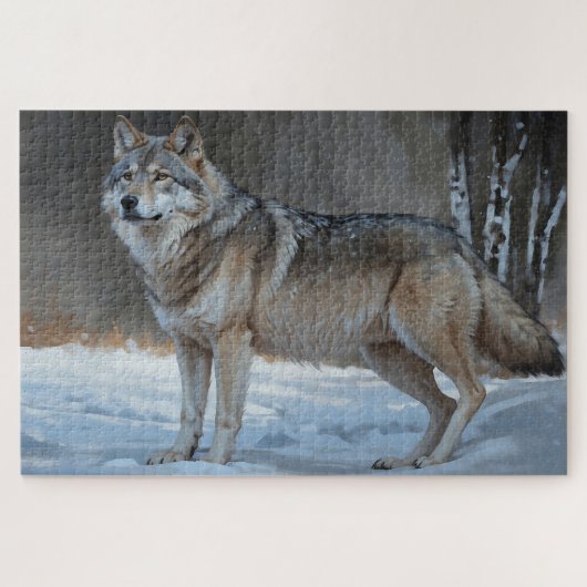 Puzzle Alpha Timber Wolf Art (Horizontal)