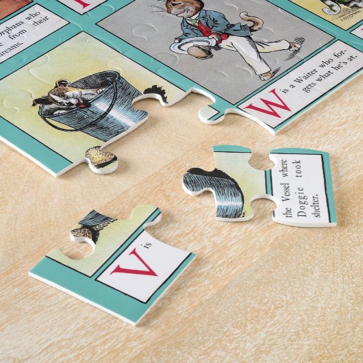 Puzzle Alphabet de chat, Louis Wain (Côté)