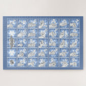 Puzzle Alphabet digital allemand 4 - bleu / (Horizontal)